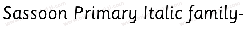 Sassoon Primary Italic family字体转换